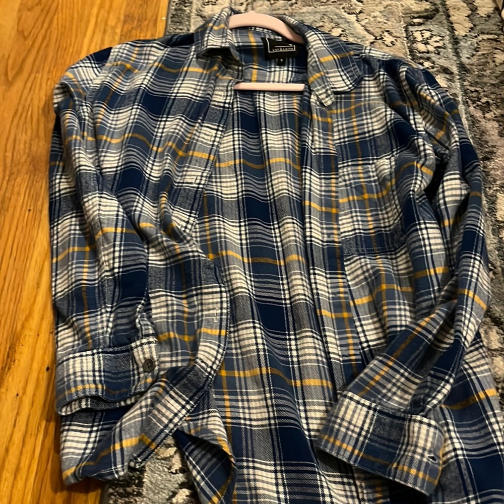 Plaid button down size small